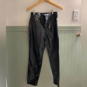 Old Navy High-Waisted OG Straight Faux-Leather Ankle Pants